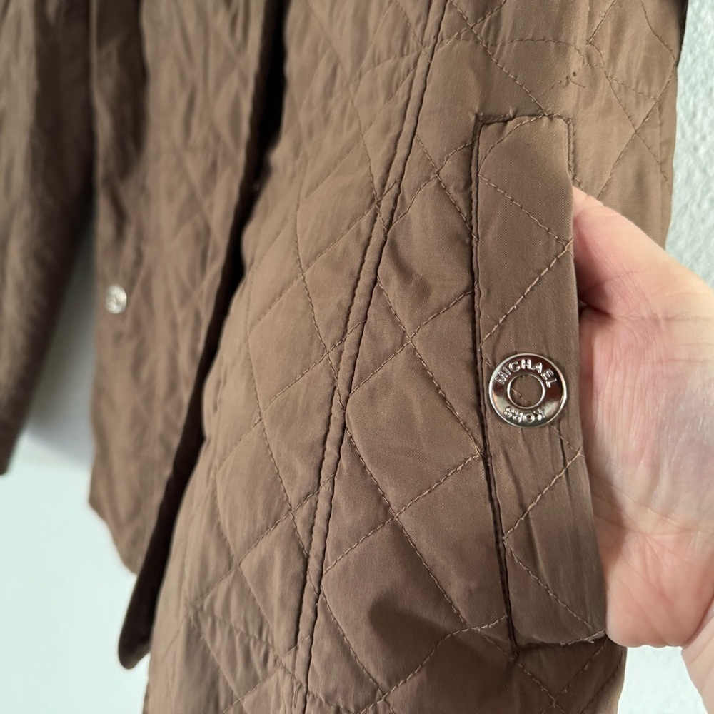 MICHAEL KORS Quilted Jacket Fall Winter Outerwear Coat Snap Close Size Large - Picture 7 of 12
